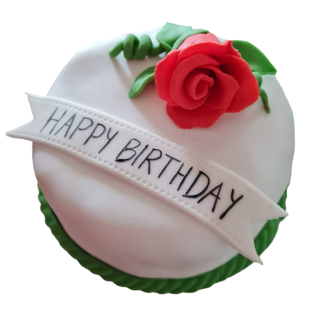 Torte mit Schriftzug "Happy Birthday"